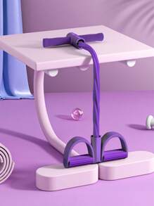 Foot Pedal Tension Rope Multi-functional Abdominal Crunches Fitness Assistant Device - Purple - View 1