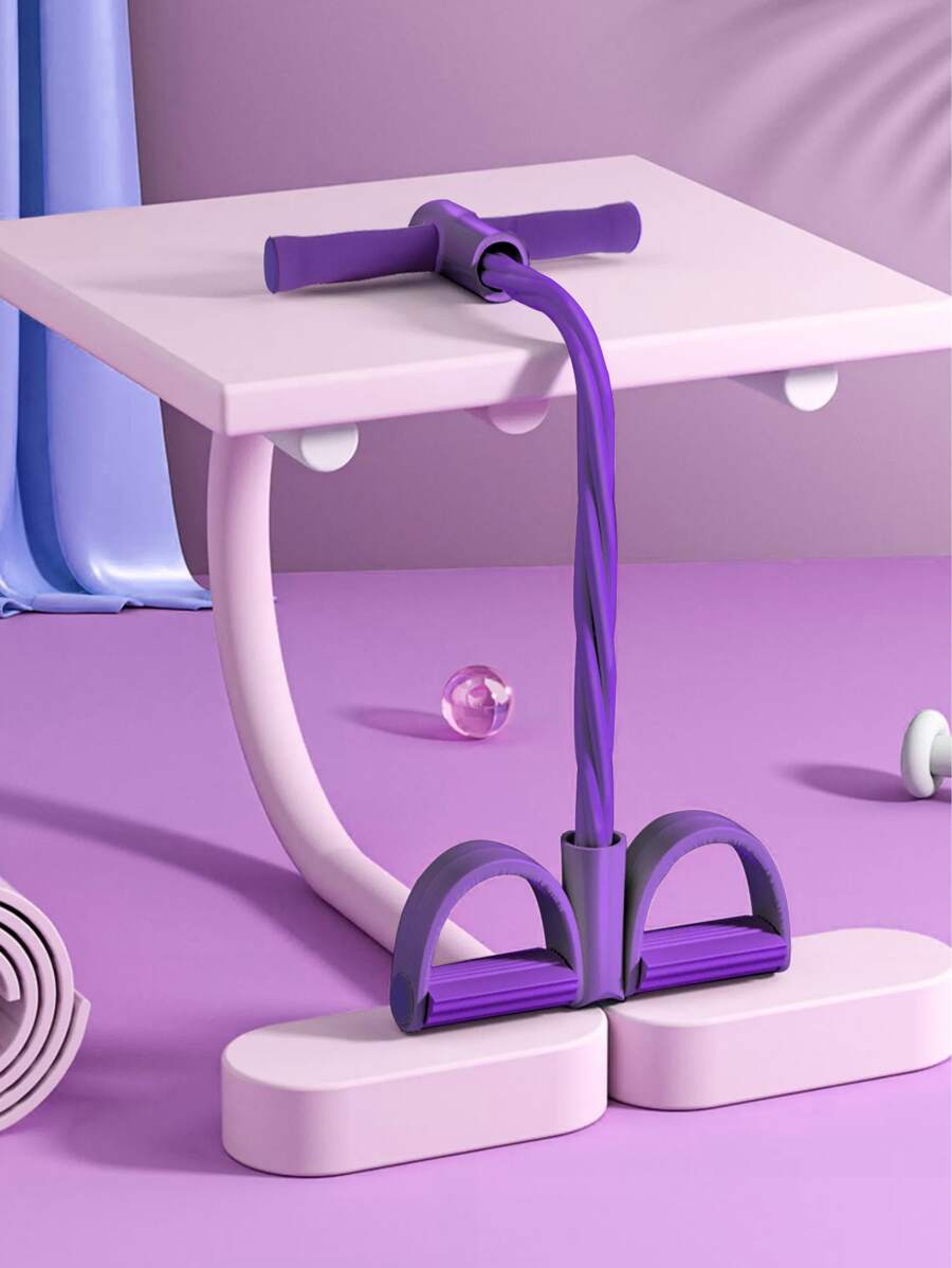 Foot Pedal Tension Rope Multi-functional Abdominal Crunches Fitness Assistant Device - Purple - View 1