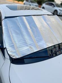 車前擋風玻璃遮陽板防雪盾 - 銀色 - 查看 5