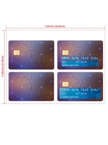 4入組幾何圖案防滑卡貼紙 - 彩色 - 查看 8