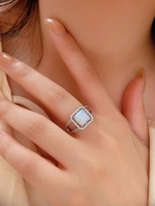 S925 Sterling Silver Ring, Fashionable Silver Ring For Women - Silver - View 5