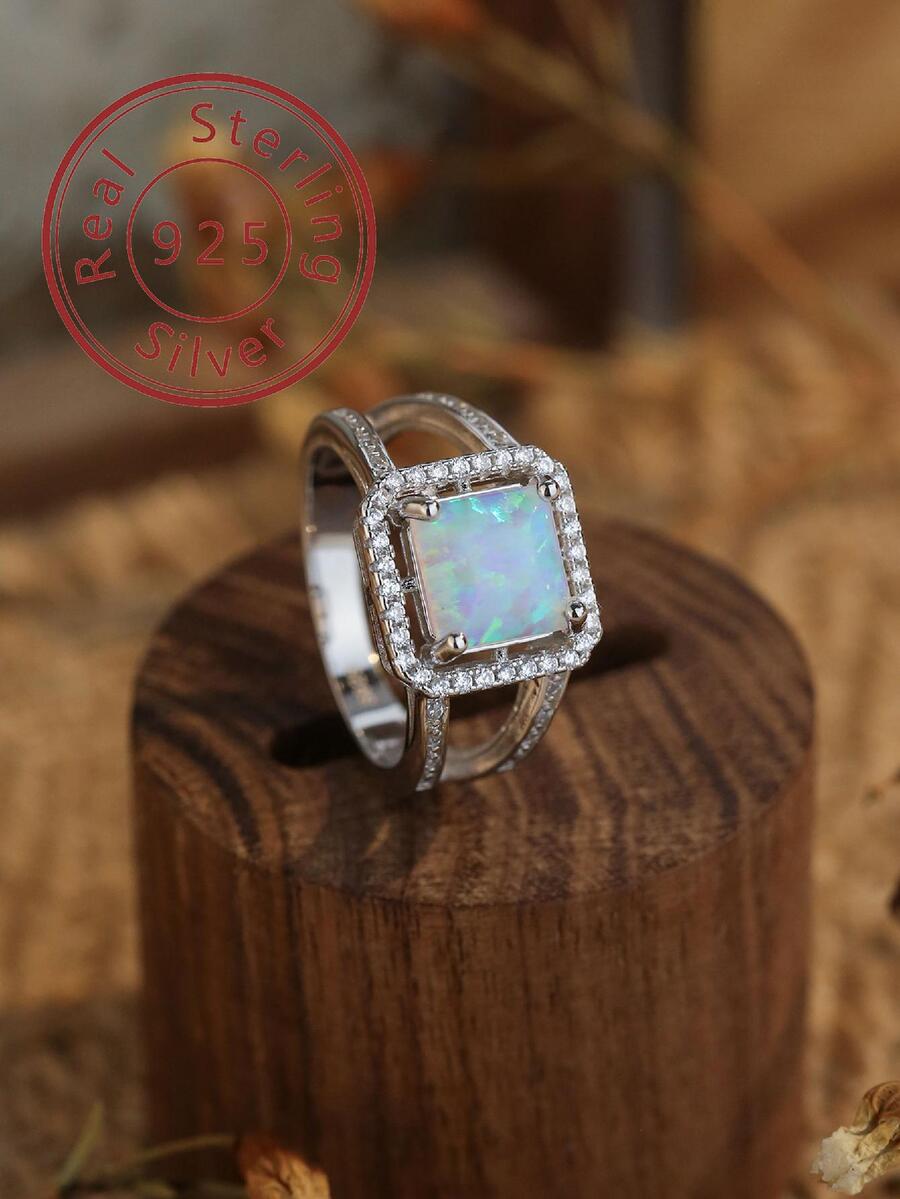 S925 Sterling Silver Ring, Fashionable Silver Ring For Women - Silver - View 1