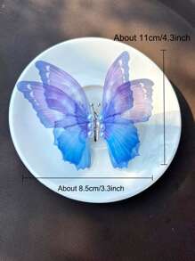 Kẹp tóc trang trí hình con bướm - Màu xanh lam - Xem 3