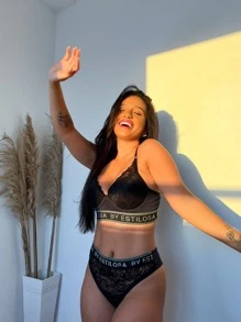 Women Bra & Panty Sets - màu đen - Xem 2