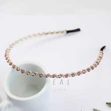 Royal 2pcs/Set Korean Style Imitation Crystal & Rhinestone Headband, Anti-Slip Hairband, Facial Cleansing Headband (Random Color),Hairband,Hair Hoop Headbands