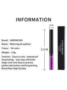 HANDAIYAN 2克防水持久不晕染哑光速干彩色眼线笔，适用于化妆、派对、万圣节、圣诞节、返校季、日常使用、脸部彩绘，是Y2K时尚的理想之选，也是生日/情人节/母亲节礼物的绝佳选择，更是各种庆祝活动的必备单品。 - 白色 - 查看 8