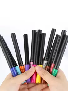 HANDAIYAN Waterproof Long-Lasting Non-Smudge Eyeliner Pencil, Matte Quick-Dry Colored Eyeliner Liquid, 2g Net Content, Makeup For Party, Halloween, Christmas, Back To School, Daily Makeup - Hot Pink - View 10