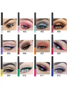 HANDAIYAN Waterproof Long-Lasting Non-Smudge Eyeliner Pencil, Matte Quick-Dry Colored Eyeliner Liquid, 2g Net Content, Makeup For Party, Halloween, Christmas, Back To School, Daily Makeup - Hot Pink - View 5