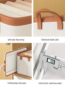 1 Stück Kleider mit , Hose mit , Lager Werkzeug , Haushalt , Lager Boxen , Körbe , Kleider mit , Leinen , und Gitter Sortierung Boxen , Schublade Stil - Beige - Übersicht 5