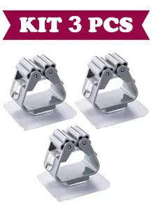Kit 3 PCS Suporte para Vassouras e Rodo Suporte de Parede Fortalecer Gancho de Cozinha - Multicolorido - Visão 1
