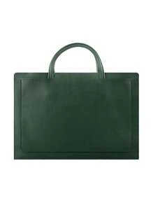 15/16 Inch PU Leather Business Laptop Bag Compatible With MacBook - Green - View 3