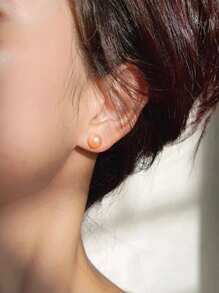 3 paires Boucles d'oreilles perles d'eau douce naturelles 7-8 mm en blanc, rose et noir, cadeau pour les amis