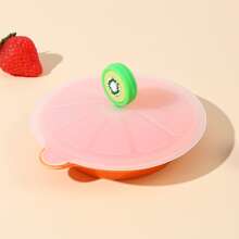 1pc Silicone Cup Lid, Creative kiwifruit Decor Mug Cover For Cup - Green - View 2