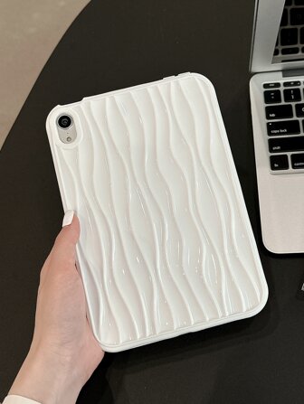 1PC Water Ripple Jelly White Tablet Case Kompatibel med IPad-skydd
