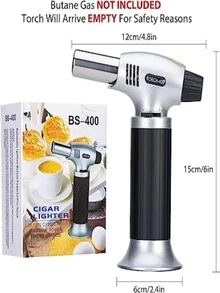 Encendedor Soplete De Cocina Profesional Antorcha de Cocina Antorcha De Cocina, Cocina Soplete Con Llama Ajustable Y Cerradura - Negro - Ver 4