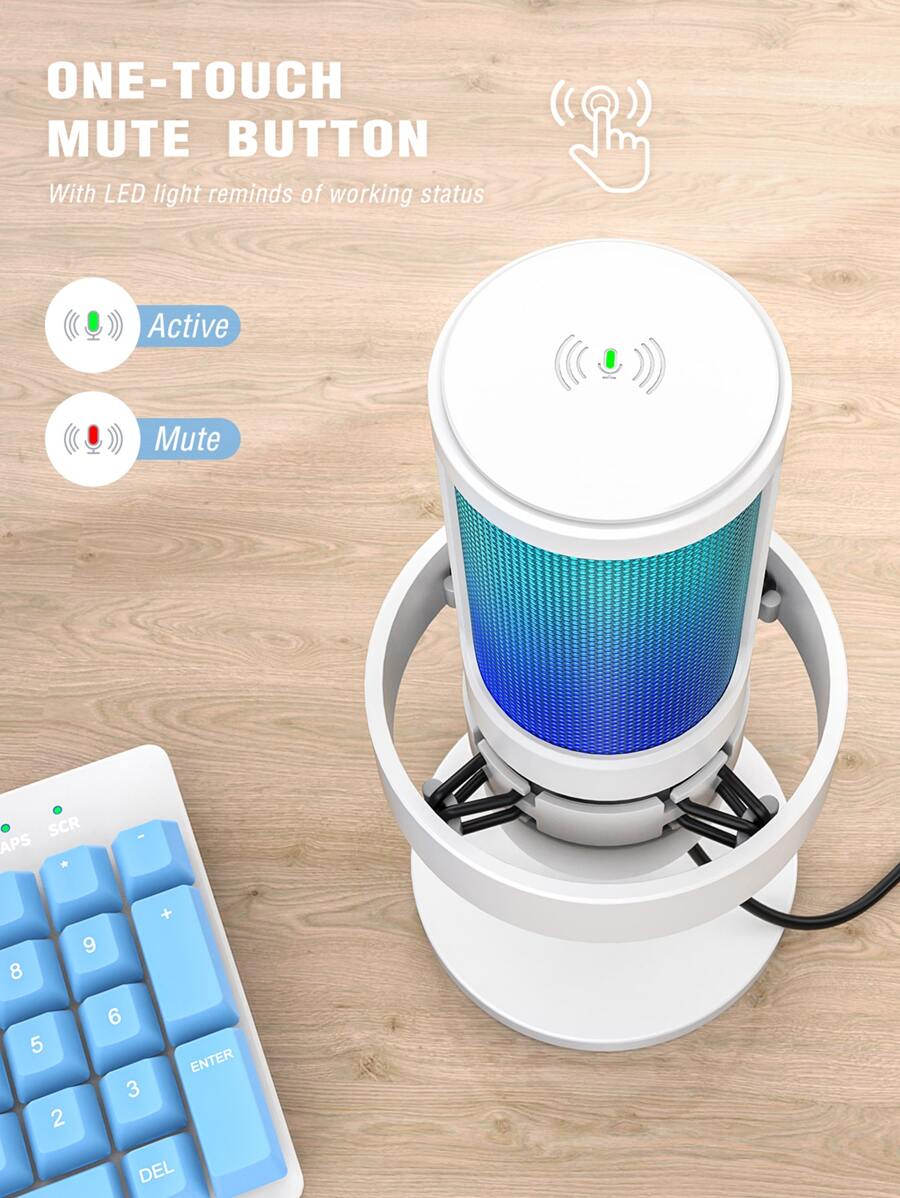 FIFINE A8 Gaming Microphone, USB PC Mic For Streaming, Podcasts ...