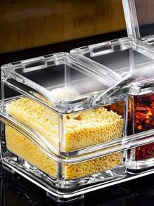 Herb Spice Rack 4 In 1 Kitchen Organizer - Clear - View 2