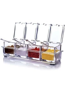 Herb Spice Rack 4 In 1 Kitchen Organizer - Clear - View 1