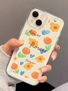 Coque De Téléphone Transparente Fleuri - Multicolore - Voir 1