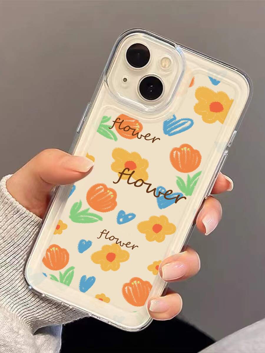 Coque De Téléphone Transparente Fleuri - Multicolore - Voir 1