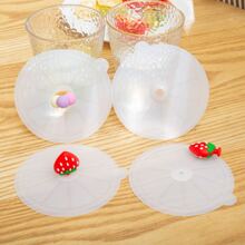 1pc Silicone Cup Lid, Creative Paw Decor Mug Cover For Cup - White - View 6