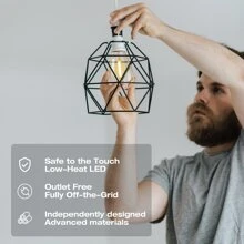 100ft Outdoor String Lights Waterproof, ST38 Globe Led Patio Lights With 24 Edison Vintage Bulbs, Connectable Outdoor Lights For Yard Porch Bistro