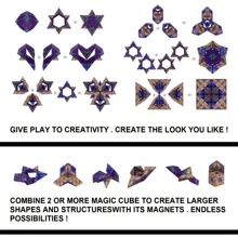 Shape-Shifting Magic Cube: Transform Into Over 70 Shapes with 36 Rare Earth Magnets - Fidget Toy - Apricot - View 4