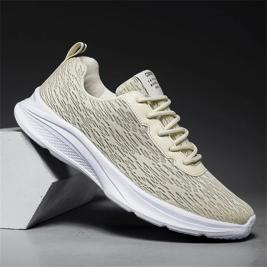 Zapatos de atletismo caqui de malla casual deportivo - Caqui - Ver 1