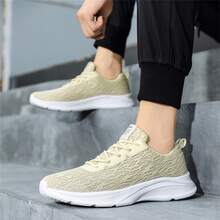 Zapatos de atletismo caqui de malla casual deportivo - Caqui - Ver 9