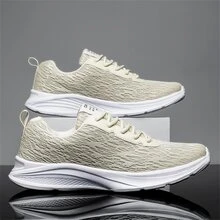 Zapatos de atletismo caqui de malla casual deportivo - Caqui - Ver 3