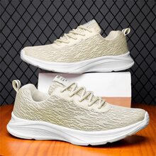 Zapatos de atletismo caqui de malla casual deportivo - Caqui - Ver 5