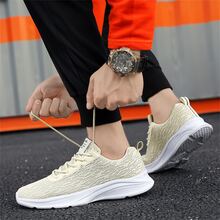 Zapatos de atletismo caqui de malla casual deportivo - Caqui - Ver 11