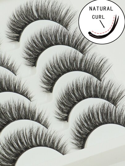 5 Pairs Lashes NEW Natural False Eyelashes Fluffy Soft Dramatic 3D Mink Lashes Long Wispy Eyelash Cilia,Messy,Multi-Layered Eyelashes Short Thick Fake Eyelash Extension Bulk Faux Eyelashes Makeup Products Natural Fake Lashes Comfortable To Wear Upper Lash Winged End Eye Elongated Eyelashes Natural Realistic Eyelash Full Strip Lashes Lasting Cilia Volume  Popular Make Up Beauty Tools