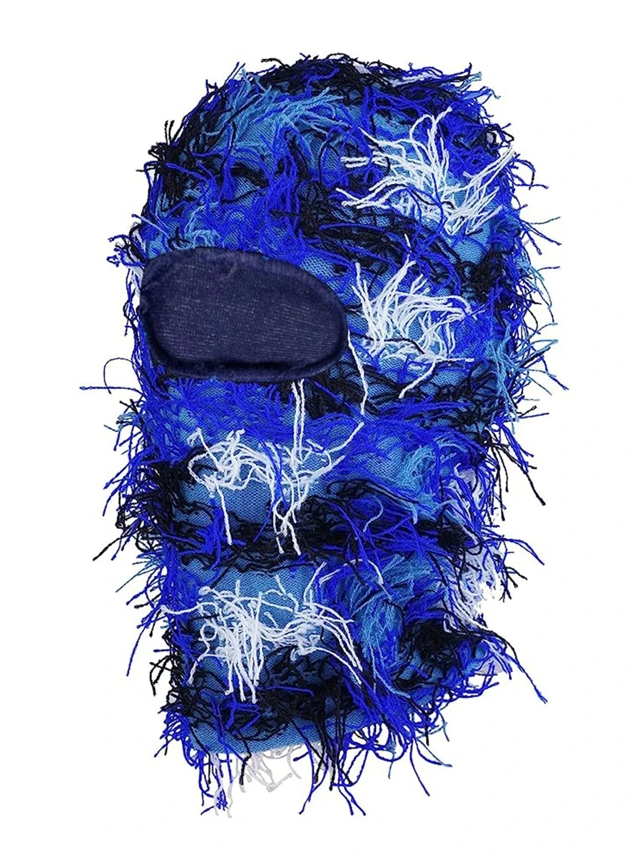 1 Miếng Balaclava Đau khổ Dệt kim Giường đôi Mặt Mặt nạ trượt tuyết Mùa Đông Chống gió Cái cổ Ấm áp hơn Cho nam giới NỮ Một cỡ Phù hợp Tất cả - Màu xanh lam - Xem 1