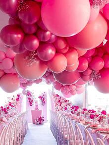 30入組12英寸乳膠氣球在糖果顏色適用於節日派對生日裝飾 - 玫紅色 - 查看 2