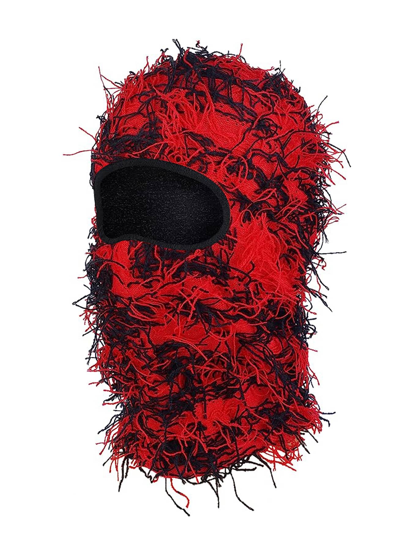 1 Miếng Balaclava Đau khổ Dệt kim Giường đôi Mặt Mặt nạ trượt tuyết Mùa Đông Chống gió Cái cổ Ấm áp hơn Cho nam giới NỮ Một cỡ Phù hợp Tất cả - Đỏ - Xem 1