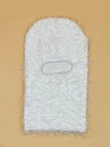 1入組巴拉克拉法帽仿舊針織充分臉部滑雪面罩冬天防風領保暖適合男士女士一種尺寸適合全部 - 白色 - 查看 2