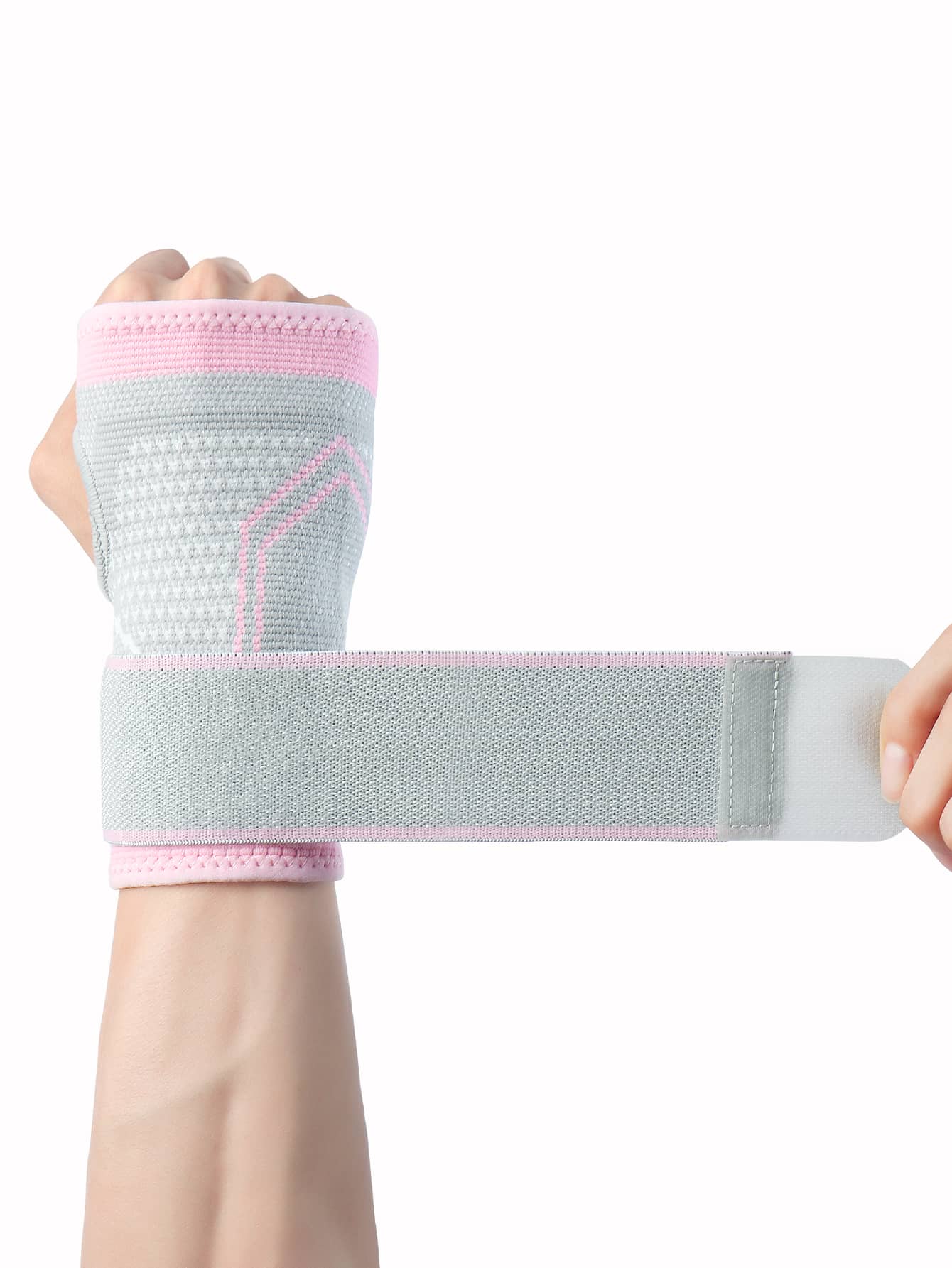 1 件可调节弹性腕带支撑手掌保护，非常适合男女在工作健身举重时使用。 - 淺灰色 - 查看 1