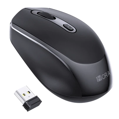1Hora ratón inalámbrico 2.4G silencioso Sensible DPI 1600 Para esta Navidad