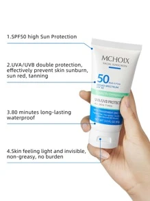 MCHOIX SPF50面部防曬霜 - 彩色 - 查看 3