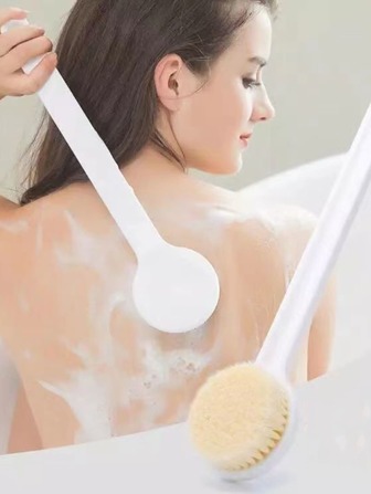 1 件装柔软沐浴刷，用于背部擦洗，家居浴室装饰，秋季装饰，返校季