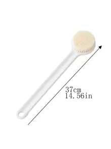 1pc Soft Bath Brush For Back Scrubbing Home Bathroom Decor Fall Decor Back To School - White - View 7