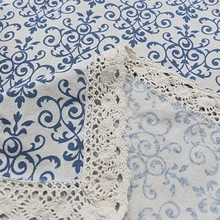 Blue And White Porcelain Pattern Tablecloth, 140cm Width X 200cm Length - 藍白色 - 查看 8