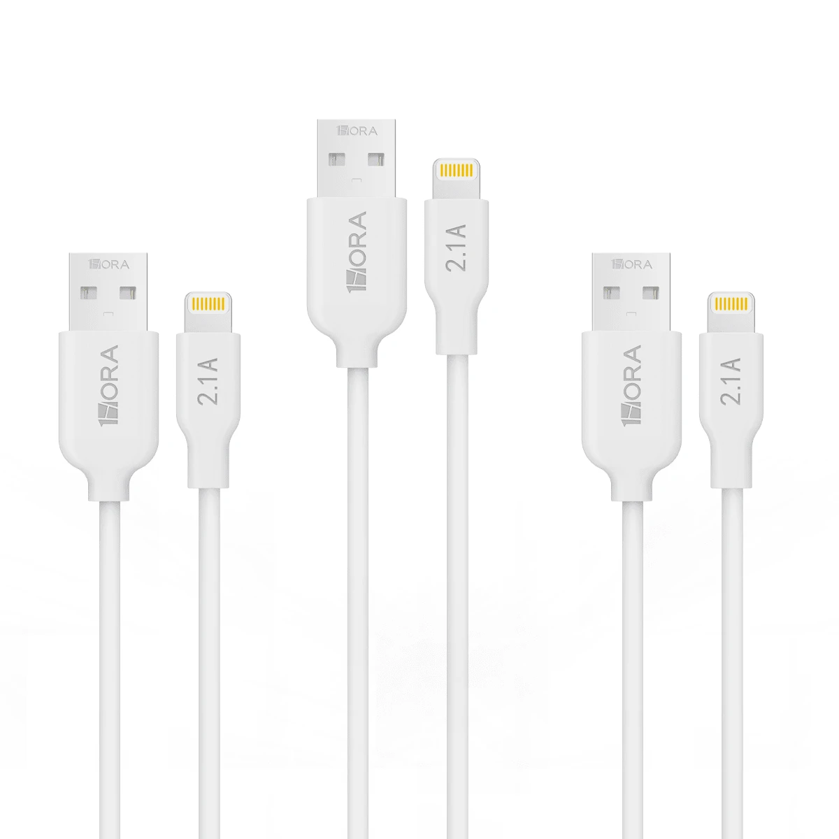3PCS 1Hour IPhone Charging Cable USB 2.0A Lightning 1M For IPad IPhone - White - View 1