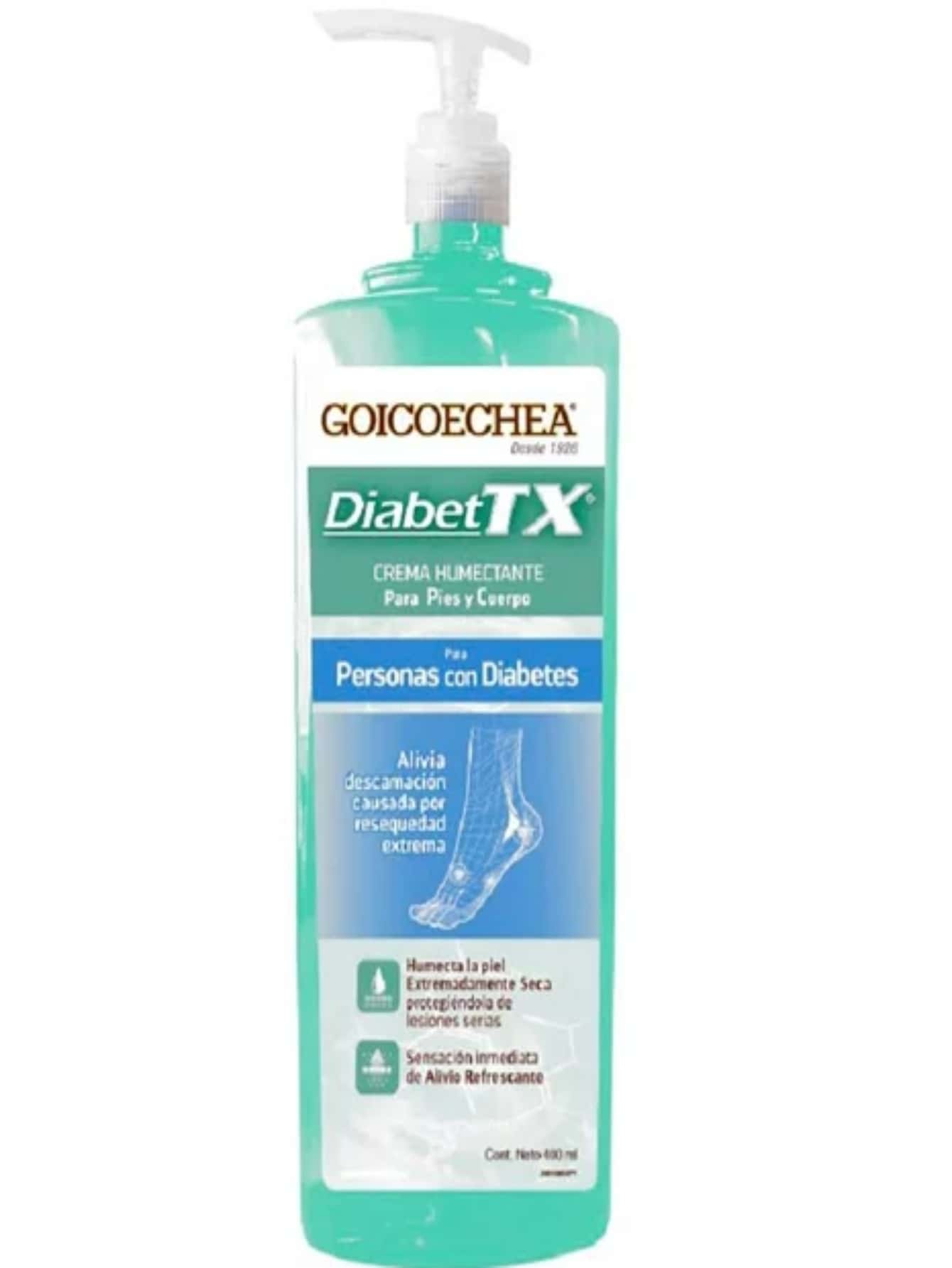 Crema humectante Diabet TX para pies y cuerpo 400 ml - Verde - Ver 1