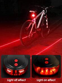 Bicycle Parallel Line Taillight 5 Led Quick Flash 7 Mode Warning Light Cycling Equipment