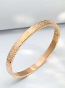 KKCOLA 1pc Fashionable Roman Numerals Bracelet - Rose Gold - View 1