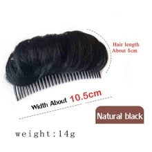 发髻公主造型蓬松发夹合成发夹天然接发造型工具优雅马尾发型蓬松发梳 - 黑色 - 查看 3