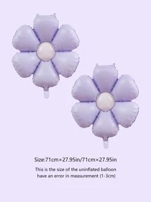 2 件糖果紫色雏菊花气球，圣诞节 - 淡紫色 - 查看 3