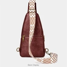 Men Crossbody Shoulder Chest Bag Sling Backpack Fashion Retro Travel Male Messenger Bag Crossbody Bag Sling Bag Shoulder Bag Back To School Backpack For High School Students Side Bag Black Bag Minimalist Old Money Style Business Casual Carry On College Bag Fathers Day Gifts Summer Dad Vintage Bag FreshmanFor Books Multi-Functional Dorm University - Brown - View 4